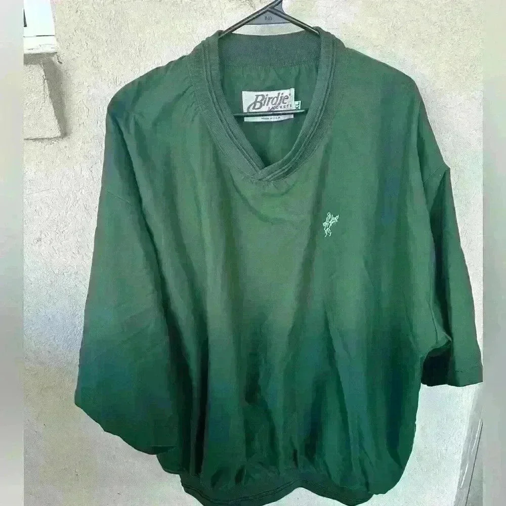 Birdie Jackets. Vintage golf windbreaker pull over. Green. Size XL